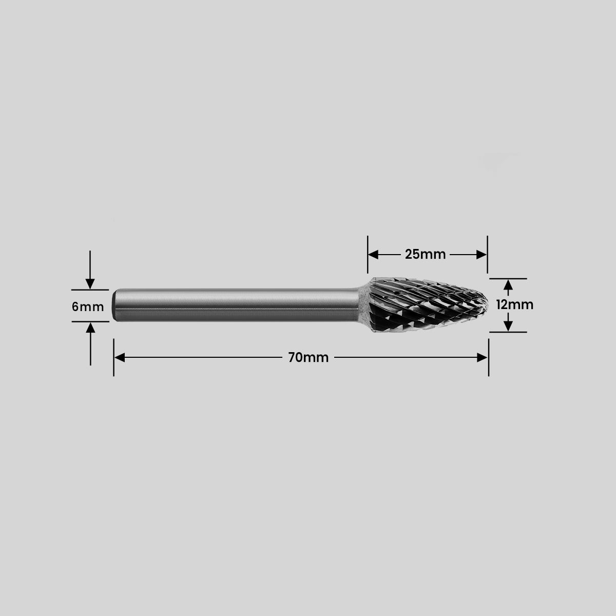 Type F Tree Shape Carbide Burr
