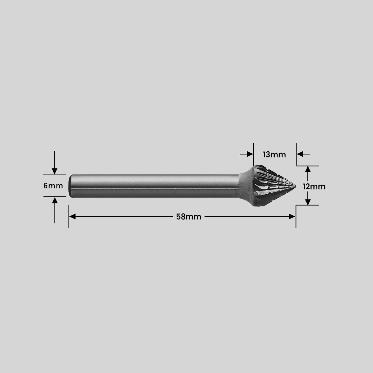 Type J 60° Countersink Burr