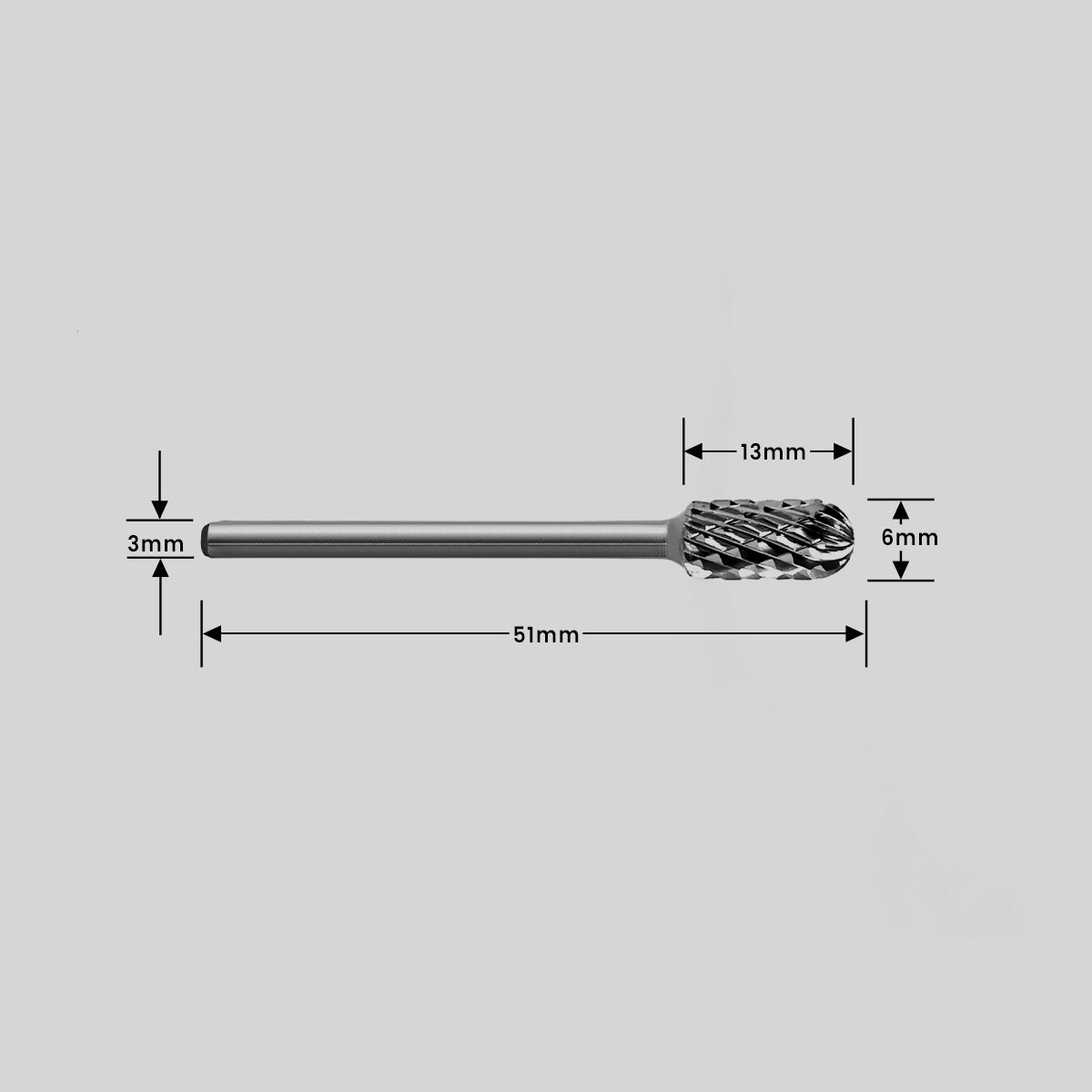 Type C Ball Nose Carbide Burr
