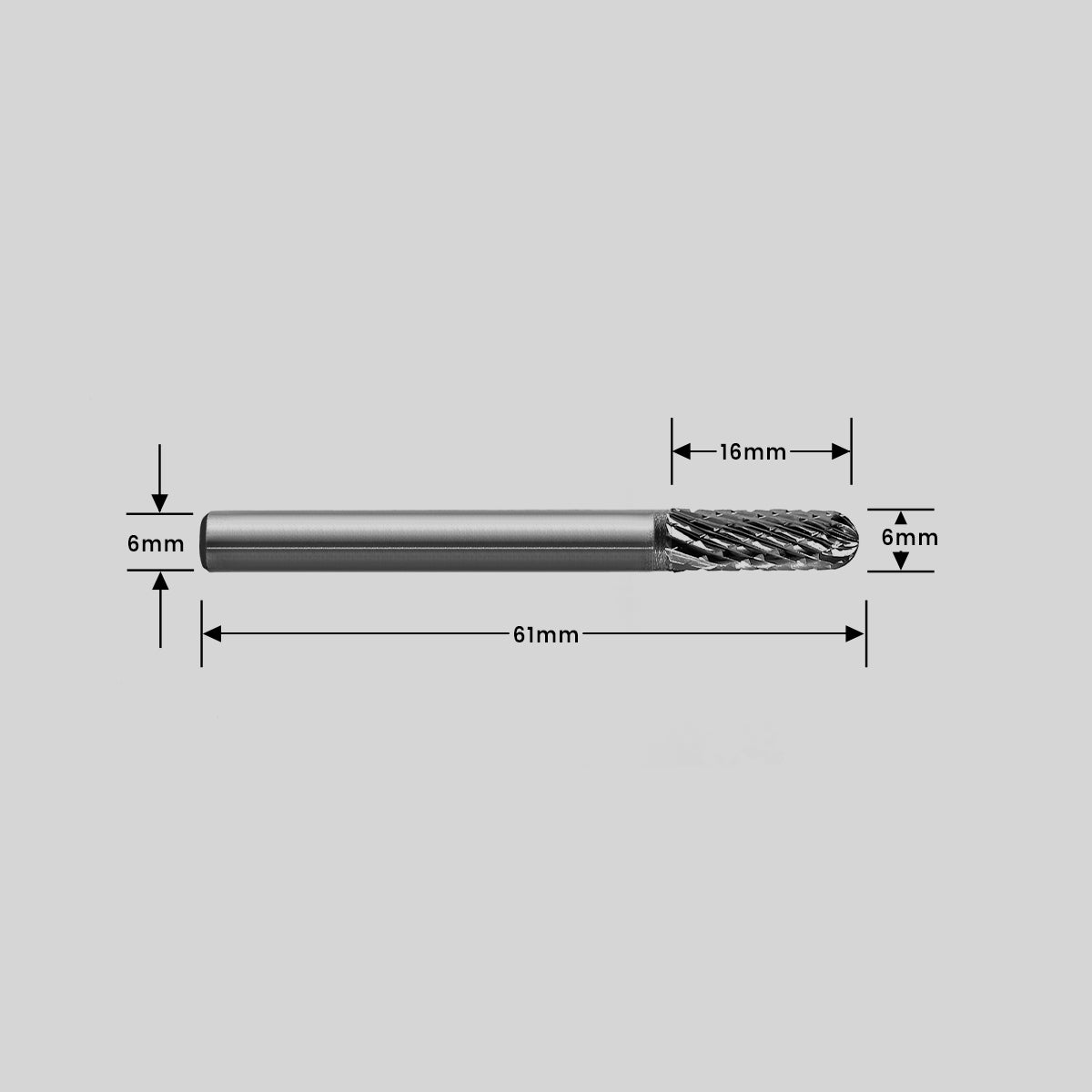 Type C Ball Nose Carbide Burr