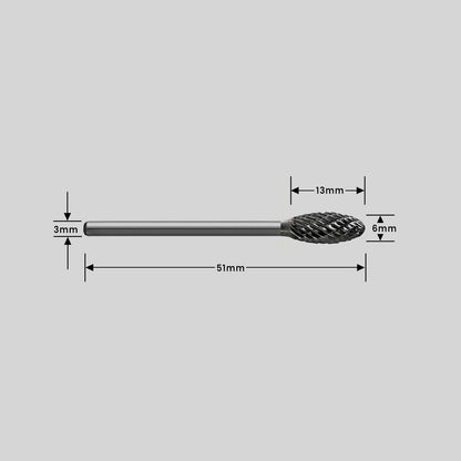 Type H Flame Shape Carbide Burr