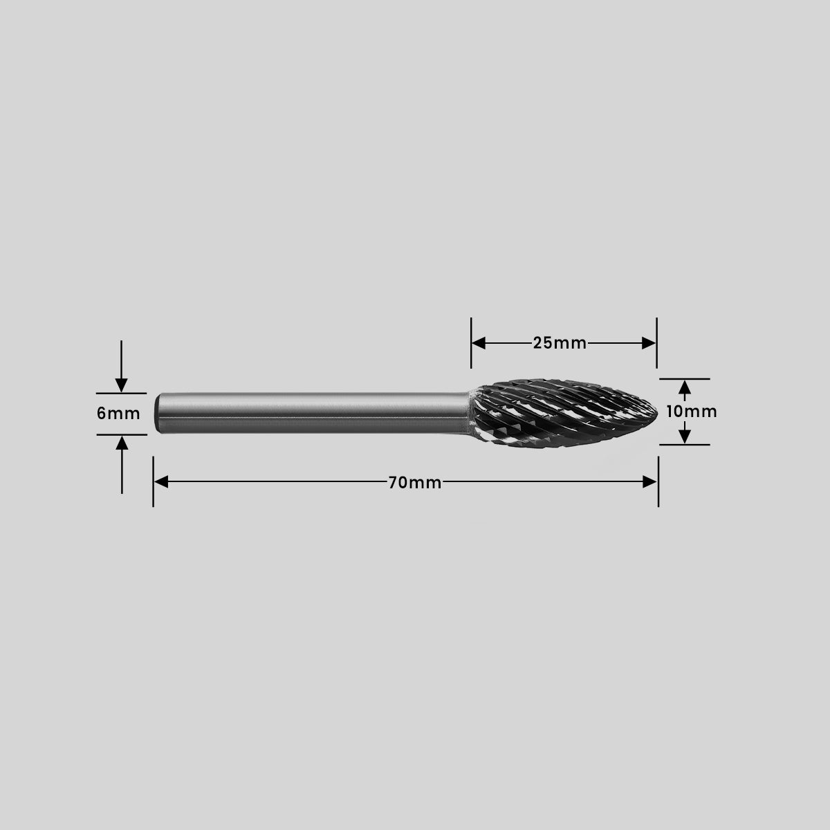 Type H Flame Shape Carbide Burr