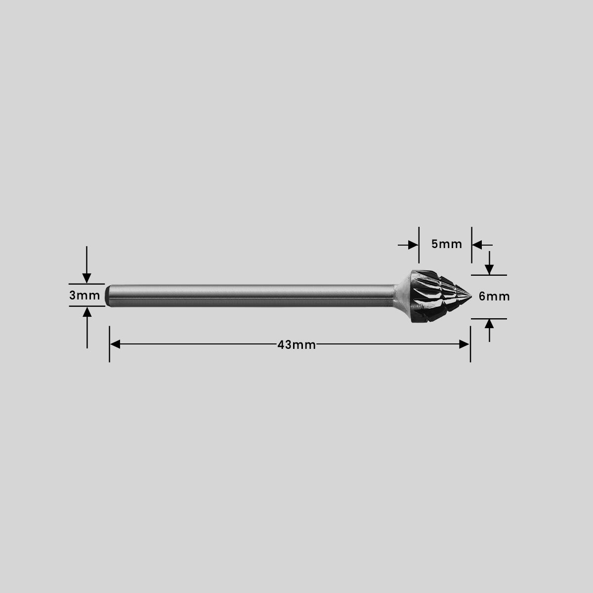 Type J 60° Countersink Burr