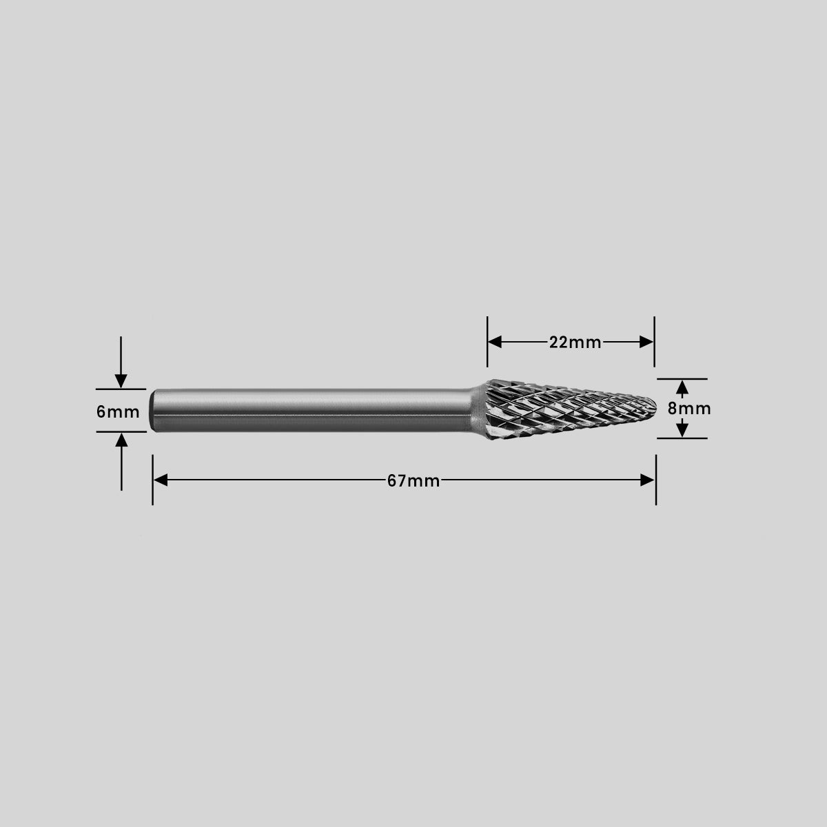 Type L Ball Nose Conical Burr